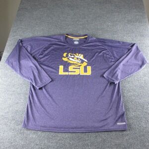 LSU Tigers Shirt Mens 2XL Purple NCAA Football Section 101 Long Sleeve Tee